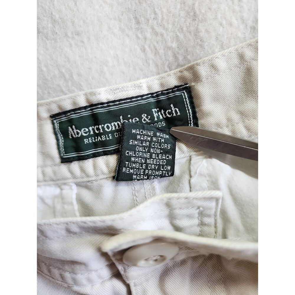 Abercrombie & Fitch Womens Khaki Tan Cotton Cargo Utility Shorts Size 6 AF92 - Picture 4 of 6